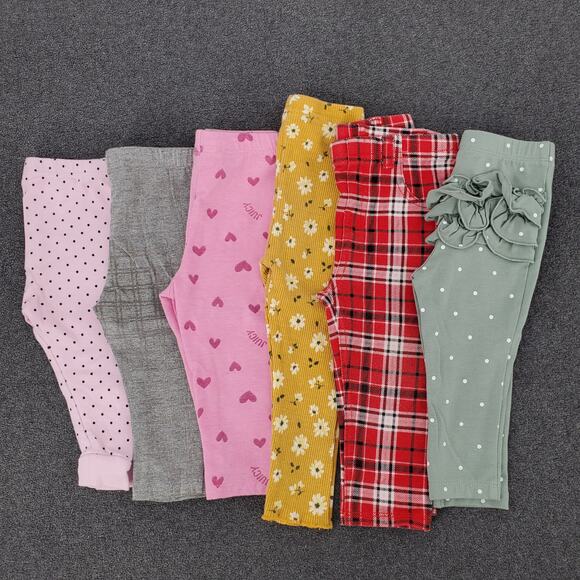 Juicy Couture/Daisy Fuetes/Calvin Klein/Garanimals 12 Months Bundle of 6 Legging - Picture 1 of 7